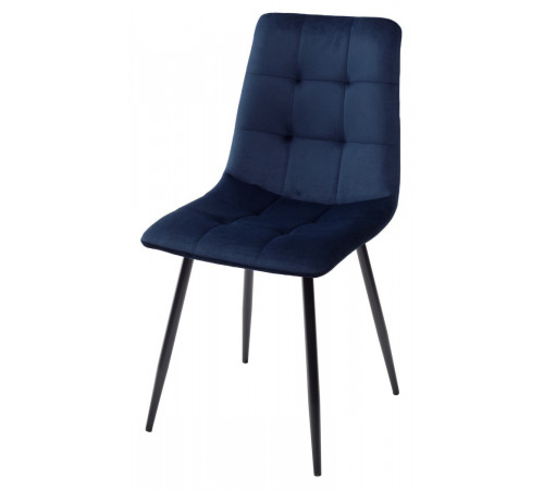 Стул BARI UF910-18 NAVY BLUE, велюр / черный каркас
