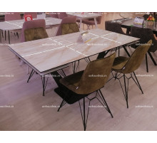 Обеденная группа Ниагара 140/160 БежМр/MARBELLA PK6015-13 (VBP213)