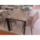 Обеденная группа CORNER 120 GLOSS ATHENS BROWN/FLIP бежевый, велюр G108-74
