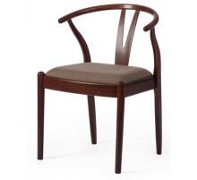 Стул WISHBONE (mod. C-5280) Темный орех (HN GLAZE)/ткань: коричневый (SL-19)