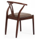 Стул WISHBONE (mod. C-5280) Темный орех (HN GLAZE)/ткань: коричневый (SL-19)