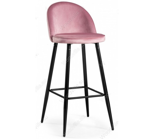 Барный стул Dodo 1 pink with edging / black