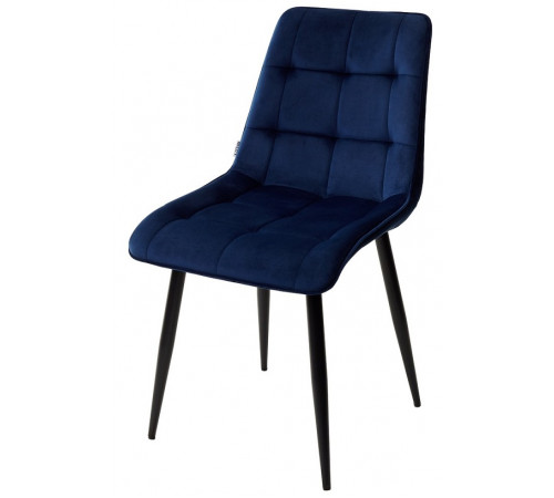 Стул CHIC BLUVEL-86 NAVY BLUE / черный каркас