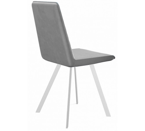 Стул DikLine 202 B22 GREY, ножки белые
