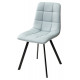 Стул CHILLI SQUARE HK017-35 серо-голубой, PU/ черный каркас