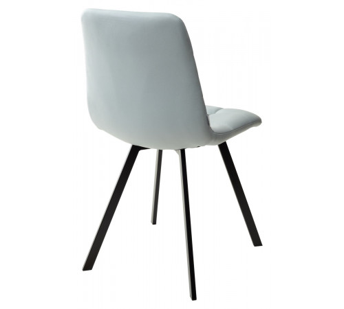 Стул CHILLI SQUARE HK017-35 серо-голубой, PU/ черный каркас