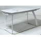 Стол LUGO 140 GLOSS STATUARIO WHITE SINTERED STONE/ WHITE