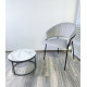 Стул ГЕММА, цвет Серый Confetti, велюр / черный каркас