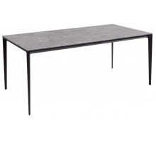 Стол NOTO 180 SINTERED STONE GLOSS STARLIGHT BLACK / BLACK