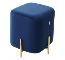 Пуф для гостиной ARES BLUVEL-86 NAVY BLUE / GOLD