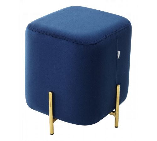 Пуф для гостиной ARES BLUVEL-86 NAVY BLUE / GOLD