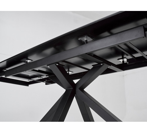 Стол ALTO 160 NERO KL-116 Черный мрамор матовый, итальянская керамика/ черный каркас