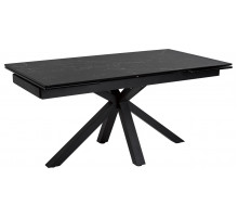Стол ALTO 160 NERO KL-116 Черный мрамор матовый, итальянская керамика/ черный каркас