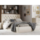 Кровать Беатриче 180 п/м со стразами, Teos white