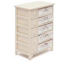 Комод с 5-ю корзинами и 5-ю ящиками Secret De Maison CABAS ( mod. 4323 ) butter white
