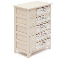 Комод с 5-ю корзинами и 5-ю ящиками Secret De Maison CABAS ( mod. 4323 ) butter white
