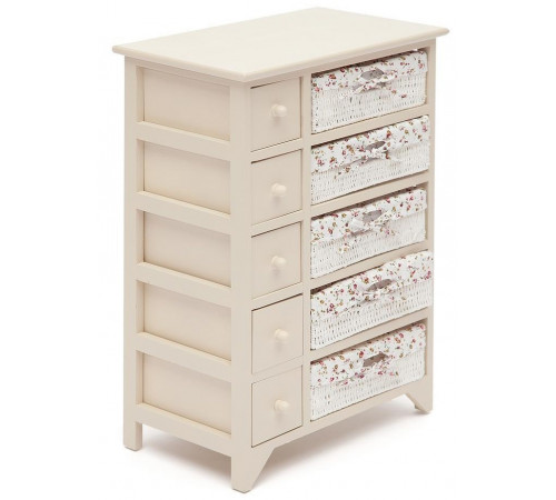 Комод с 5-ю корзинами и 5-ю ящиками Secret De Maison CABAS ( mod. 4323 ) butter white