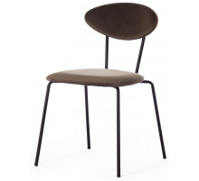 Стул NEO (mod. 0139014) металл/вельвет, 44х54х79 см, хаки S108 (85 DARK TAN)/черный