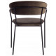 Кресло TURIN (mod. 0129571)  металл/вельвет, 56х50х78 см, хаки S108 (85 DARK TAN)/черный