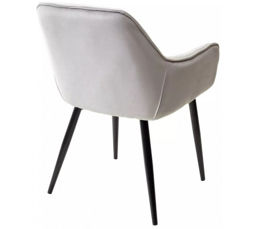 Стул TROY BLUVEL-03 LIGHT GREY, велюр/ черный каркас