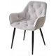 Стул TROY BLUVEL-03 LIGHT GREY, велюр/ черный каркас