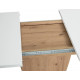 Стол SATURN ЛДСП, 120-160x80x75,5 см, Дуб Артисан/Белый