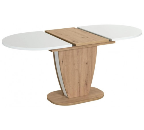 Стол SATURN ЛДСП, 120-160x80x75,5 см, Дуб Артисан/Белый