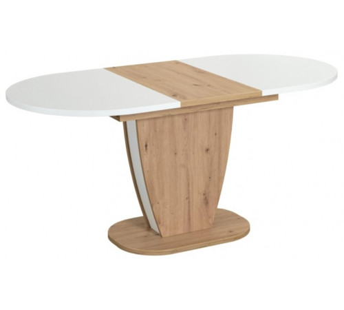 Стол SATURN ЛДСП, 120-160x80x75,5 см, Дуб Артисан/Белый