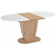 Стол SATURN ЛДСП, 120-160x80x75,5 см, Дуб Артисан/Белый