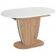 Стол SATURN ЛДСП, 120-160x80x75,5 см, Дуб Артисан/Белый