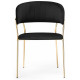 Стул на металлокаркасе Kamelia black / gold