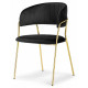 Стул на металлокаркасе Kamelia black / gold