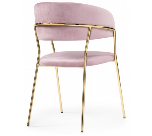 Стул на металлокаркасе Kamelia pink / gold