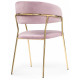 Стул на металлокаркасе Kamelia pink / gold