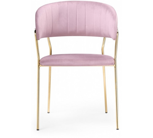 Стул на металлокаркасе Kamelia pink / gold