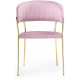 Стул на металлокаркасе Kamelia pink / gold