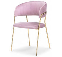 Стул на металлокаркасе Kamelia pink / gold