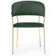 Стул на металлокаркасе Kamelia dark green / gold