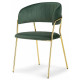 Стул на металлокаркасе Kamelia dark green / gold