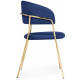 Стул на металлокаркасе Kamelia dark blue / gold