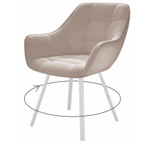 Стул DikLine 252 М поворотный, B03 BEIGE, ножки белые