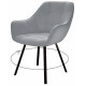 Стул DikLine 252 М поворотный, B22 GREY, ножки черные