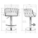 Стул барный DOBRIN OSCAR LAR-275-17 серый/хром