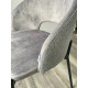 Стул AGNES PK6015-03 (VBP203) античный серебристо-серый / TRF-08 теплый серый, черный каркас