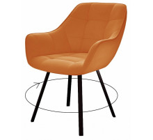Стул DikLine 252 поворотный, B17 TERRACOTTA, ножки черные