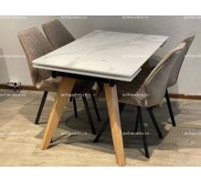 Обеденная группа SFL140/242 B5 LATTE/черный каркас