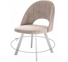 Стул DikLine 227 поворотный, B03 BEIGE, ножки белые