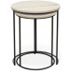 Стол журнальный SHT-CT7 дуб белёный/чёрный муар (2 шт.)
