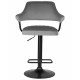 Стул барный DOBRIN CHARLY BLACK/LM-5019_BlackBase серый велюр (MJ9-75)