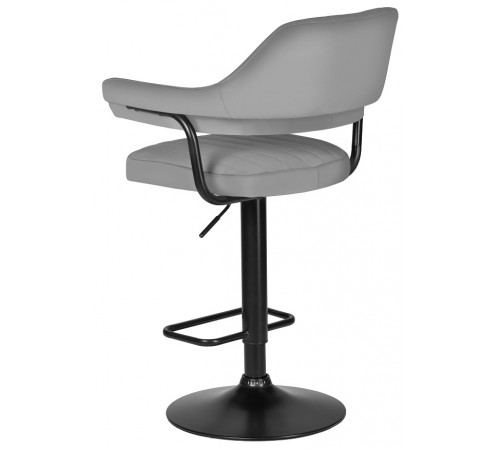 Стул барный DOBRIN CHARLY BLACK/LM-5019_BlackBase серый велюр (MJ9-75)